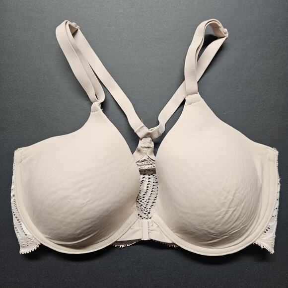 Natori Other - Natori Bra 32D 728309 Rose Lush Lace-Back Front-Closure Contour Racerback